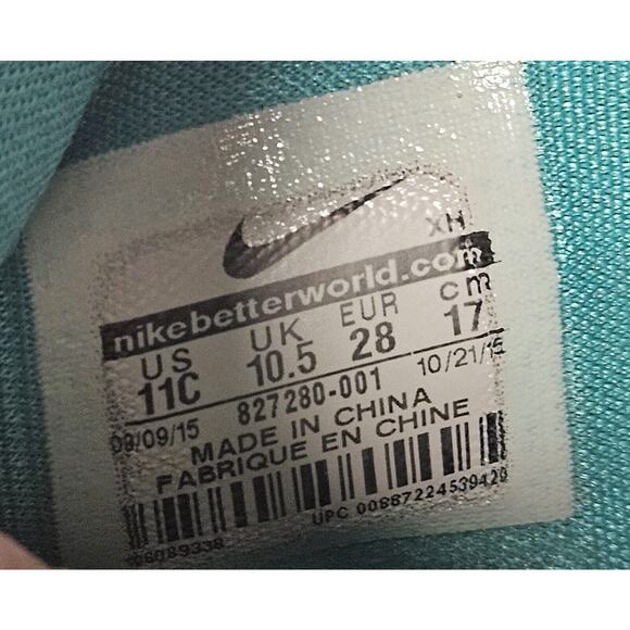 Nike Kyrie 2 Child Kids Skateboarding Shoes Black Jade Skulls Size 11C - Picture 7 of 8